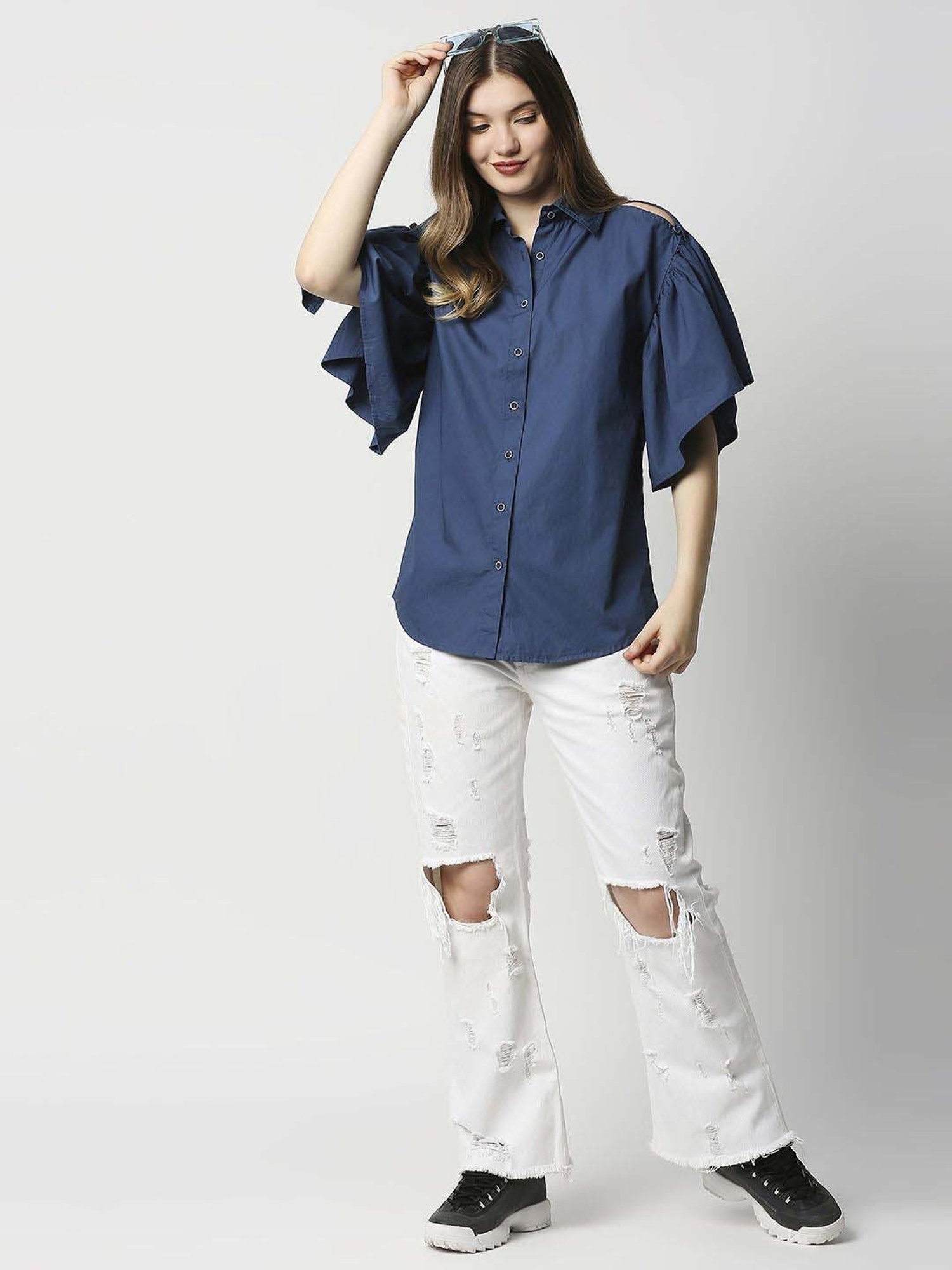 Remanika Blue Pure Cotton Shirt
