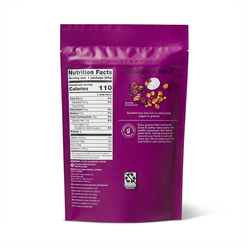Cherry, Blueberry, & Grape Freeze Dried Fruit Blend - 1oz - Good & Gather™