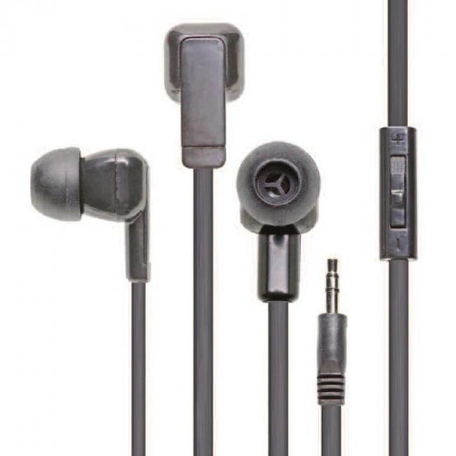 Califone E3 Stereo Earbuds With Inline Volume Control - Black