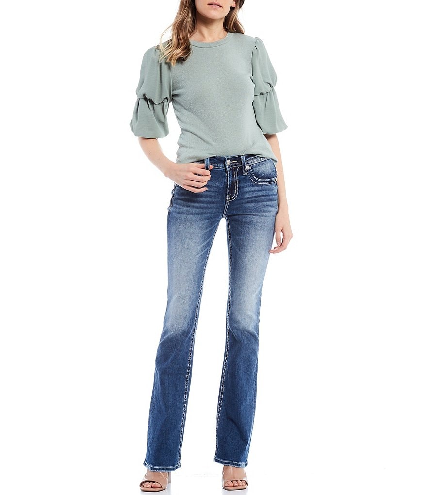 Miss Me Chloe Embellished Wing Flap Pocket Bootcut Jeans