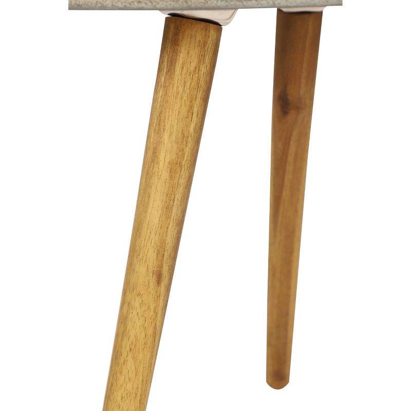 Small Mid-Century Wood Outdoor Accent Table - Gray - Olivia & May