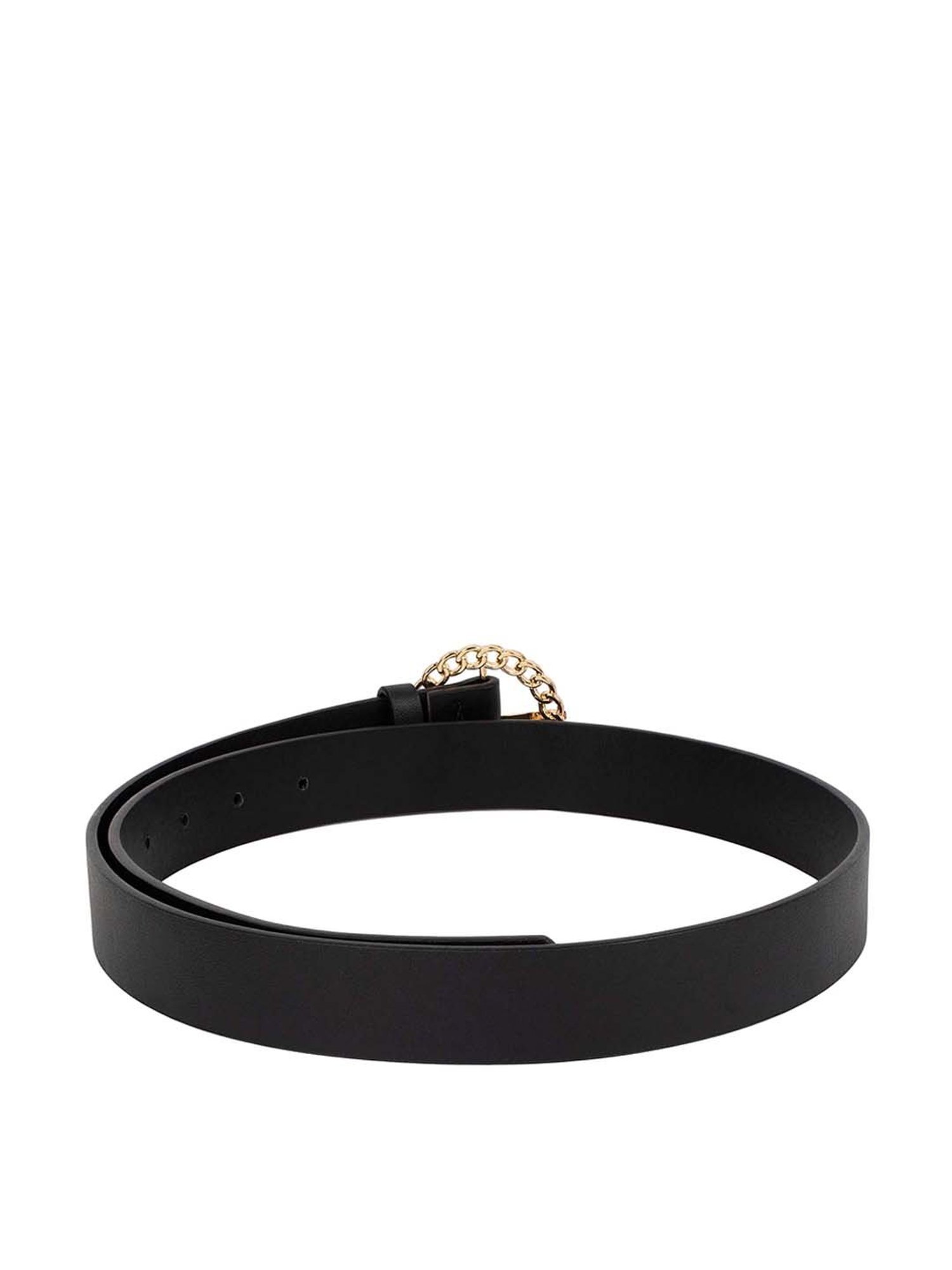 Crusset Black PU Waist Belt for Women