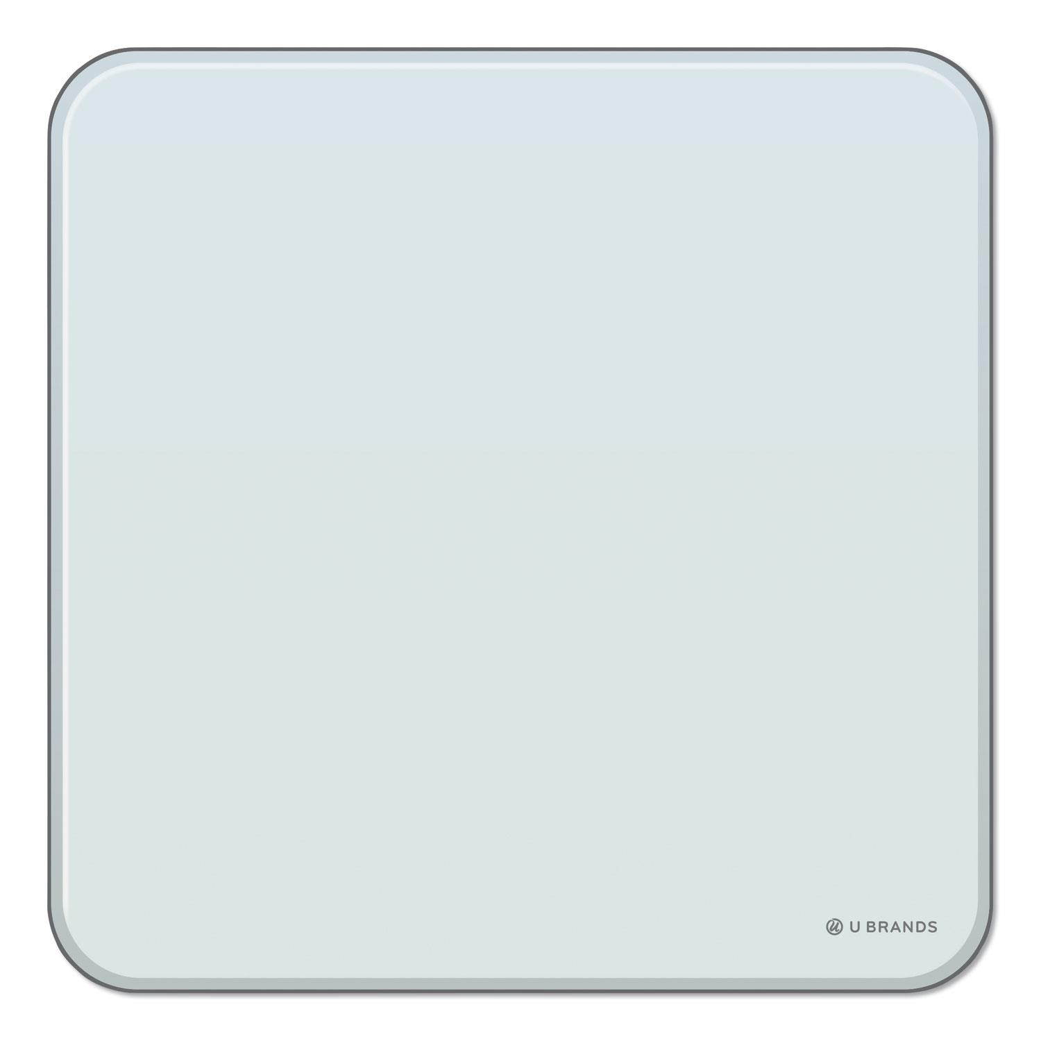 U Brands Cubicle Glass Dry Erase Board 12 x 12 White 3690U00-01
