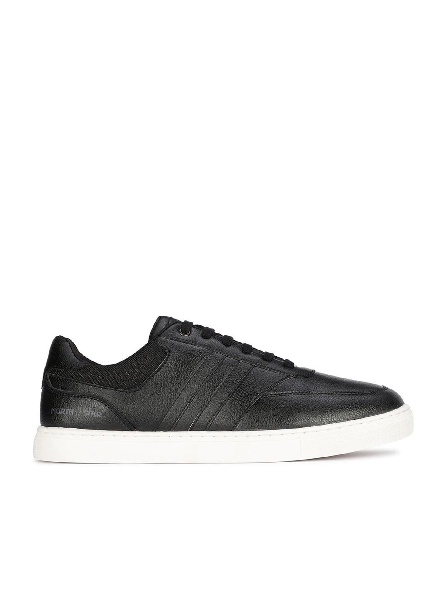 North Star by Bata Men's KEENAN Black Casual Sneakers