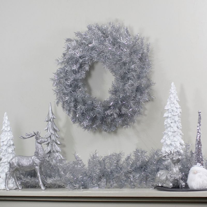 Northlight Frosted Pine Cone and Foliage Artificial Christmas Twig Wreath - 15 Inch, Unlit