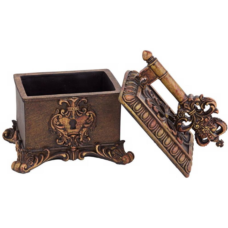 Kensington Hill Segreto 7 1/2" Wide Copper Bronze Royal Key Decorative Box