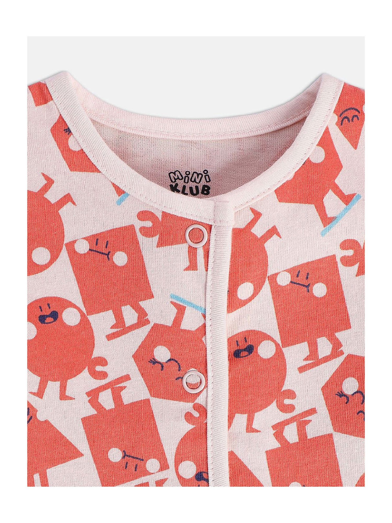 MINIKLUB Kids Multicolor Printed Full Sleeves Jhablas (Pack Of 3)