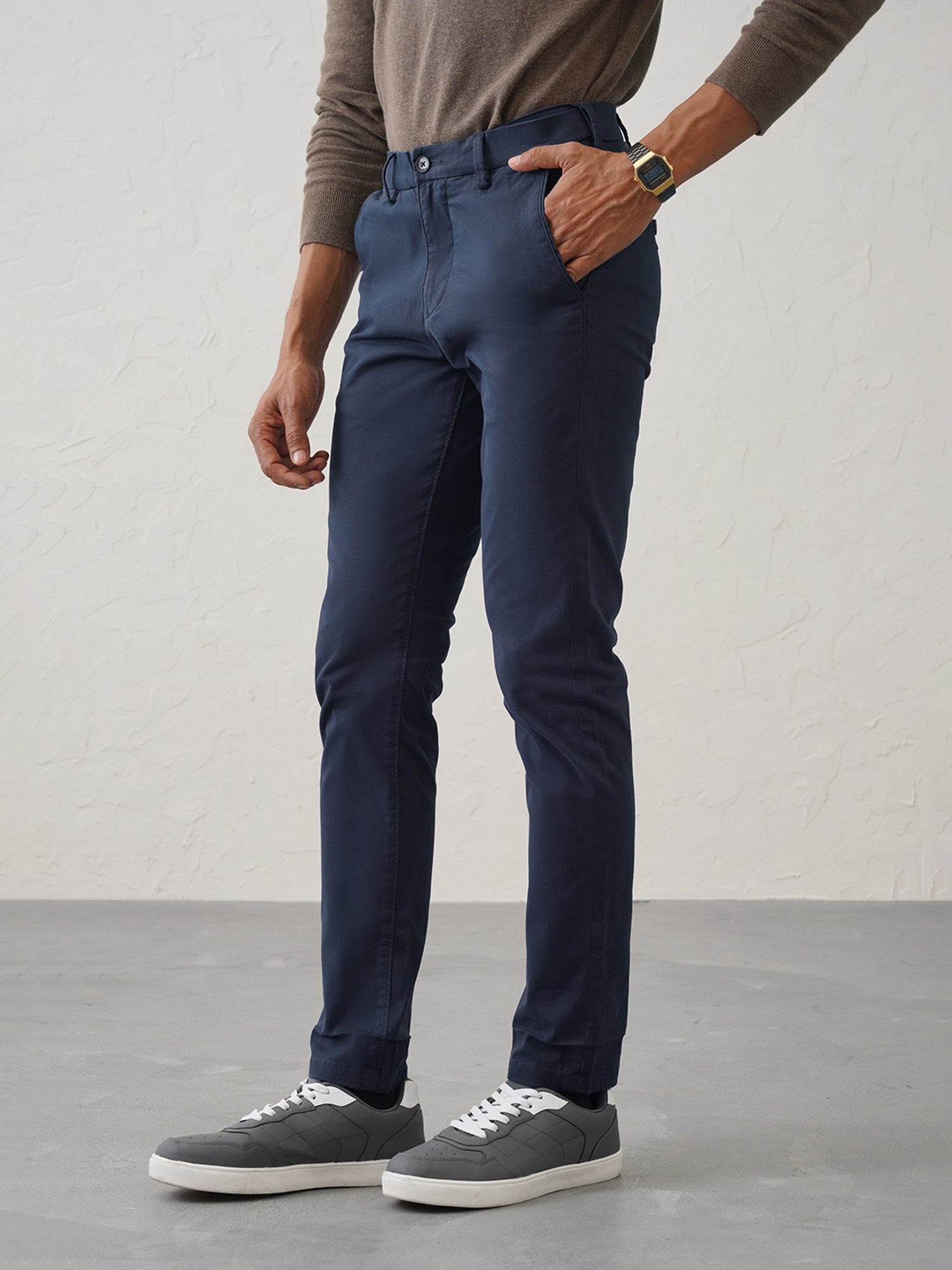 MinusOne Knight Blue Regular Fit Chinos