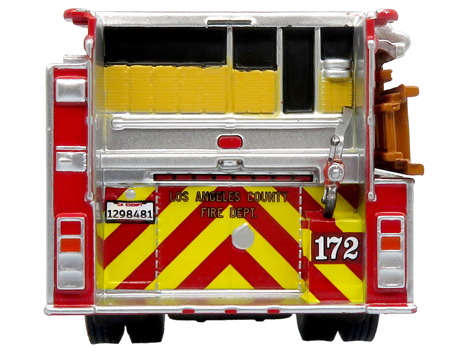1973 Ward LaFrance Fire Engine "Los Angeles County Fire Department Engine 51" Red "5 Alarm" Series Limited Edition 1/87 (HO) Diecast Model by Iconic Replicas