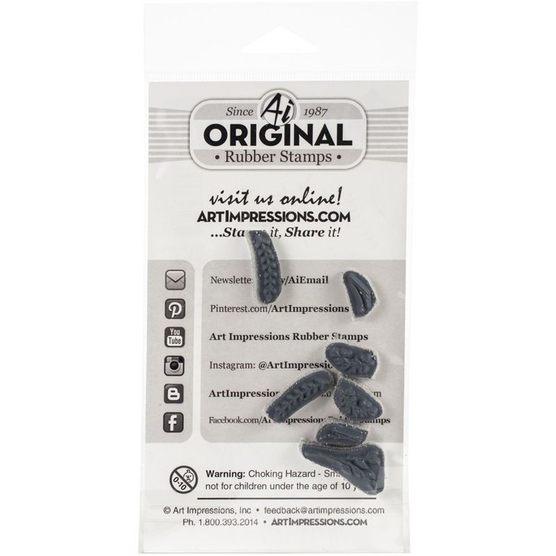 Art Impressions Watercolor Cling Rubber Stamps-Foliage Set 4