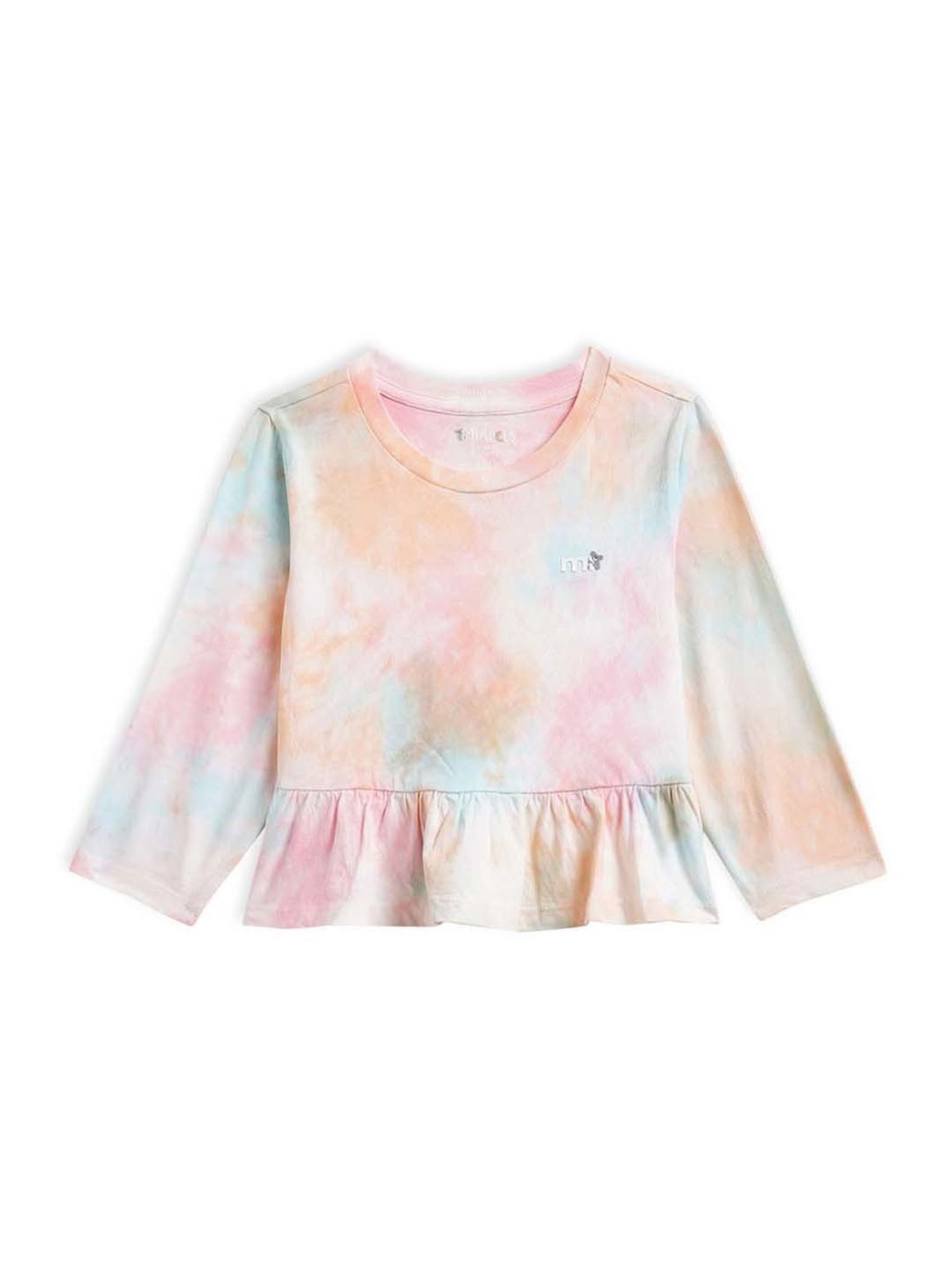 MiArcus Kids Multicolor Cotton Over Dyed Full Sleeves Top