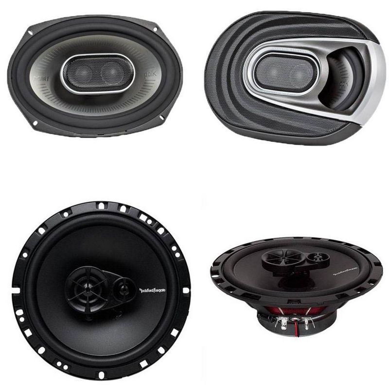 Polk Audio MM1 6x9 450W Coaxial Speakers + Rockford Fosgate 90W Coaxial Speakers