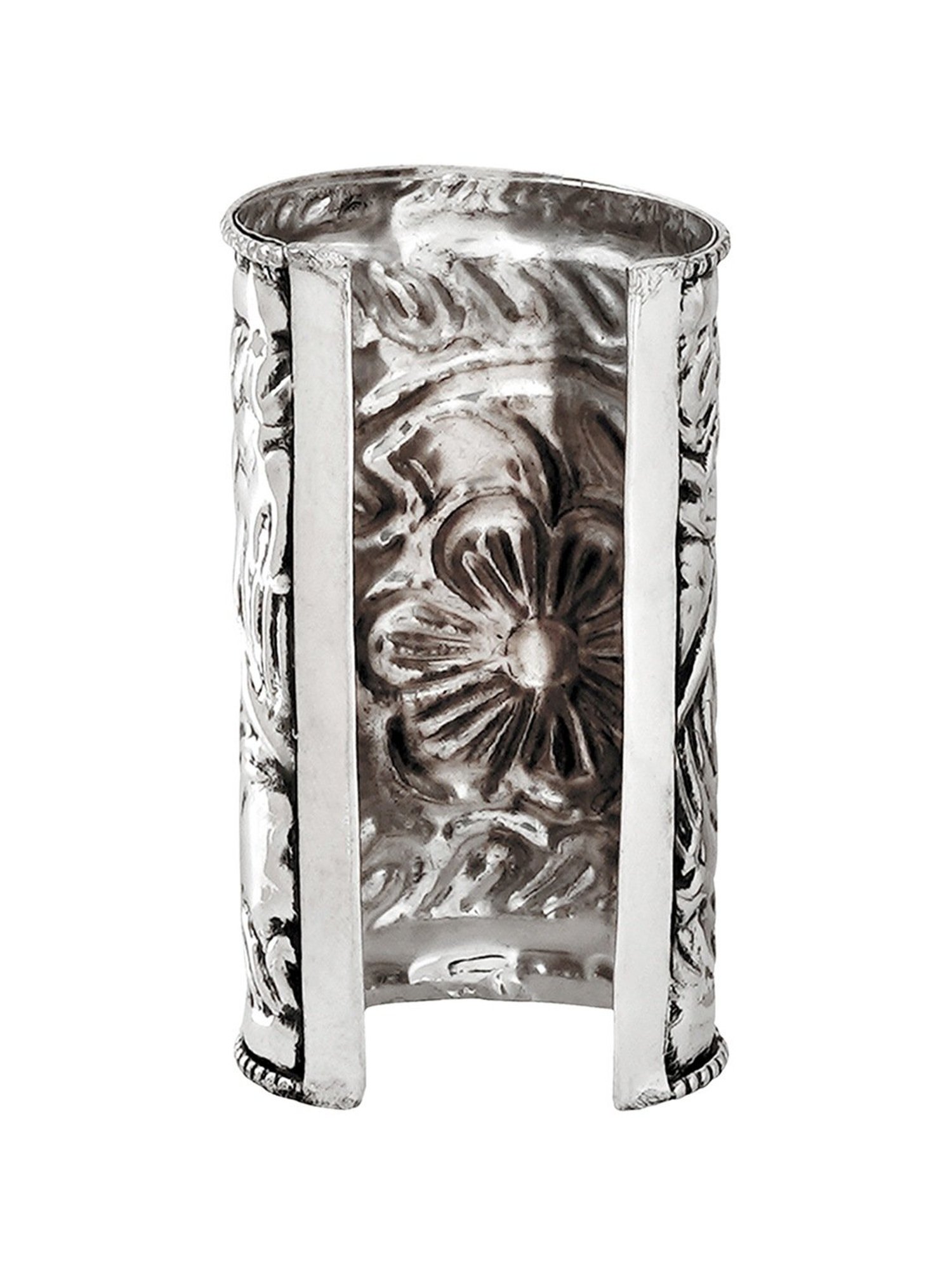 Teejh Kiarah Silver Oxidized Cuffs Bracelet