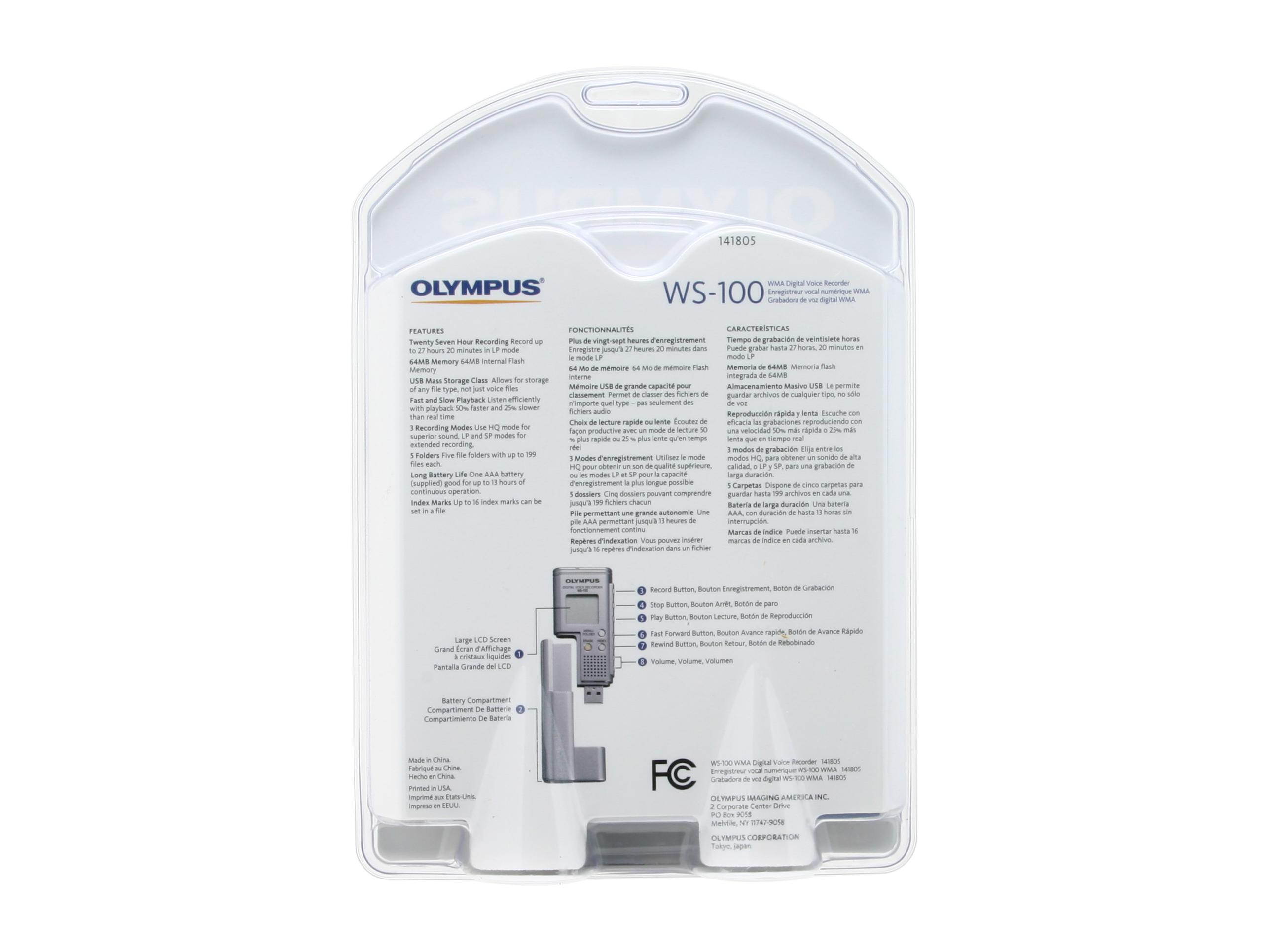 OLYMPUS WS-100 Digital Voice Recorder