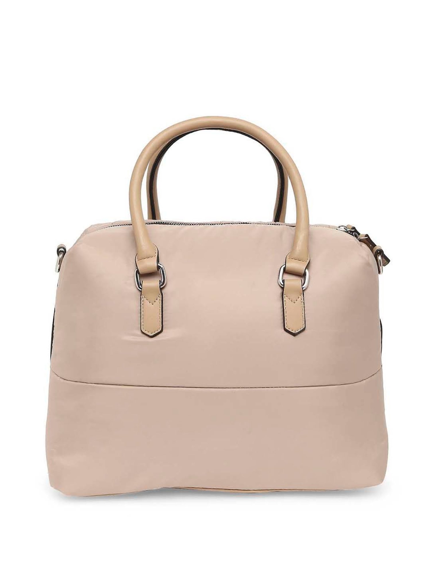 Marina Galanti Beige Quilted Medium Bowler Bag