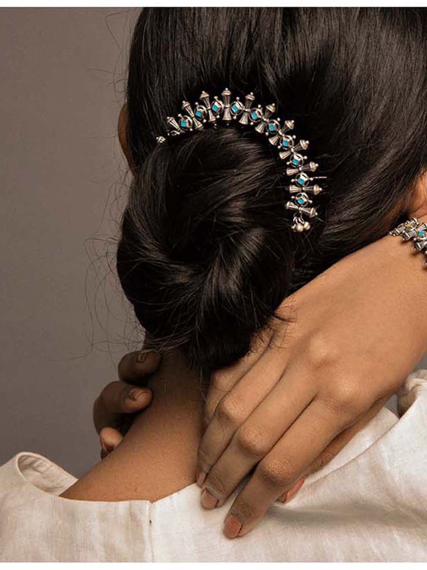 Shaya 92.5 Sterling Silver Antique Rudra Vent Juda Pin