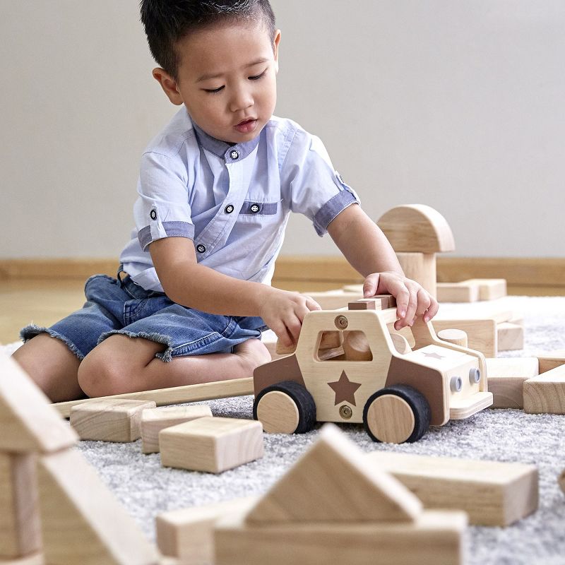 Guidecraft Wooden Police Car