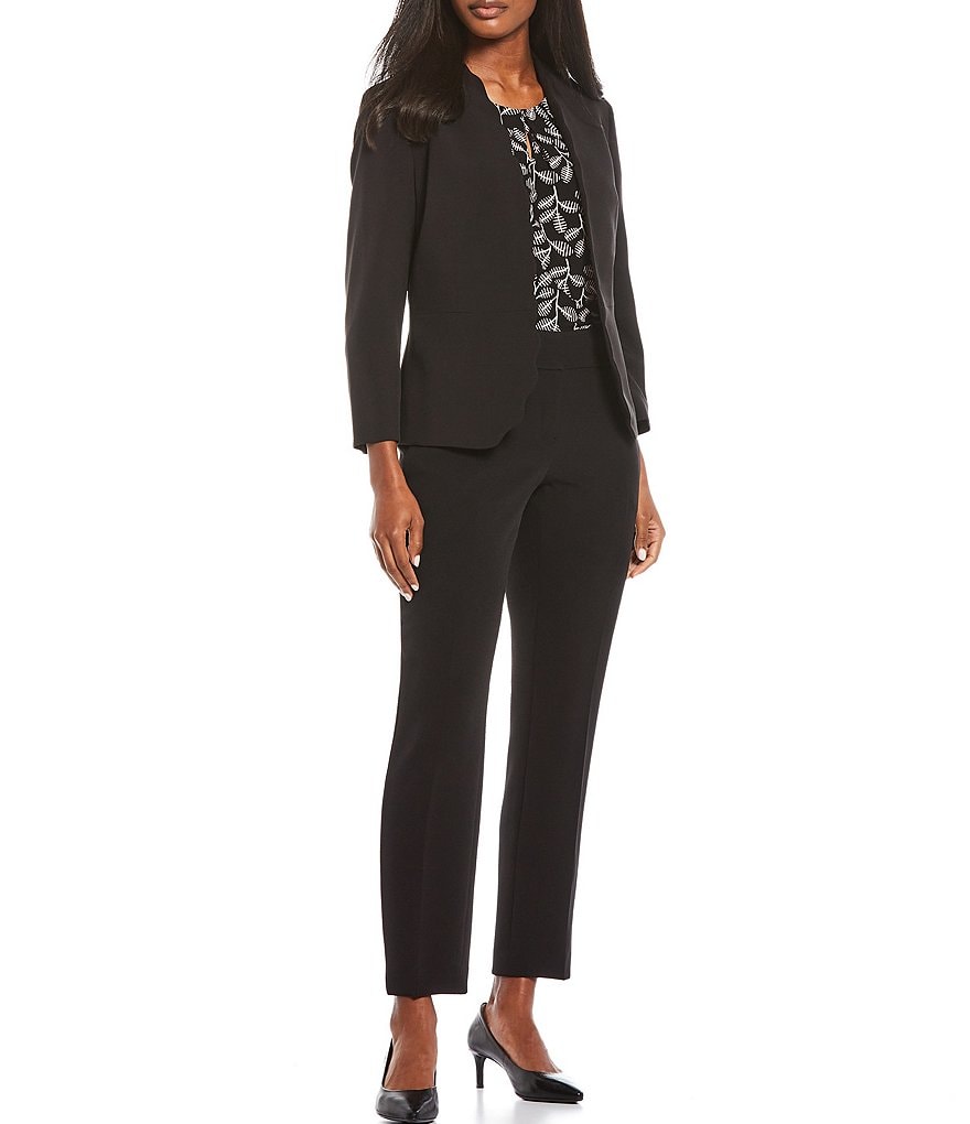 Kasper Glen Plaid Notch Lapel Two Button Front Pocket Jacket