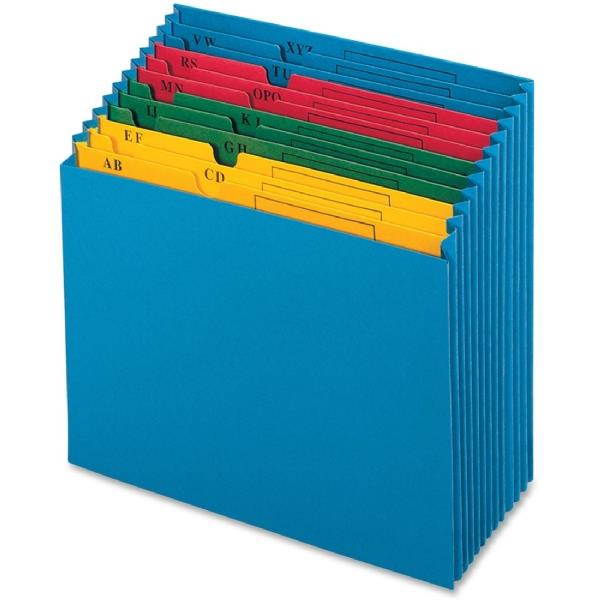 Globe-Weis 20134 QuickVue Project File 11" Width x 12" Length Sheet Size - 12 Pockets - Paper - Blue - 1 Each