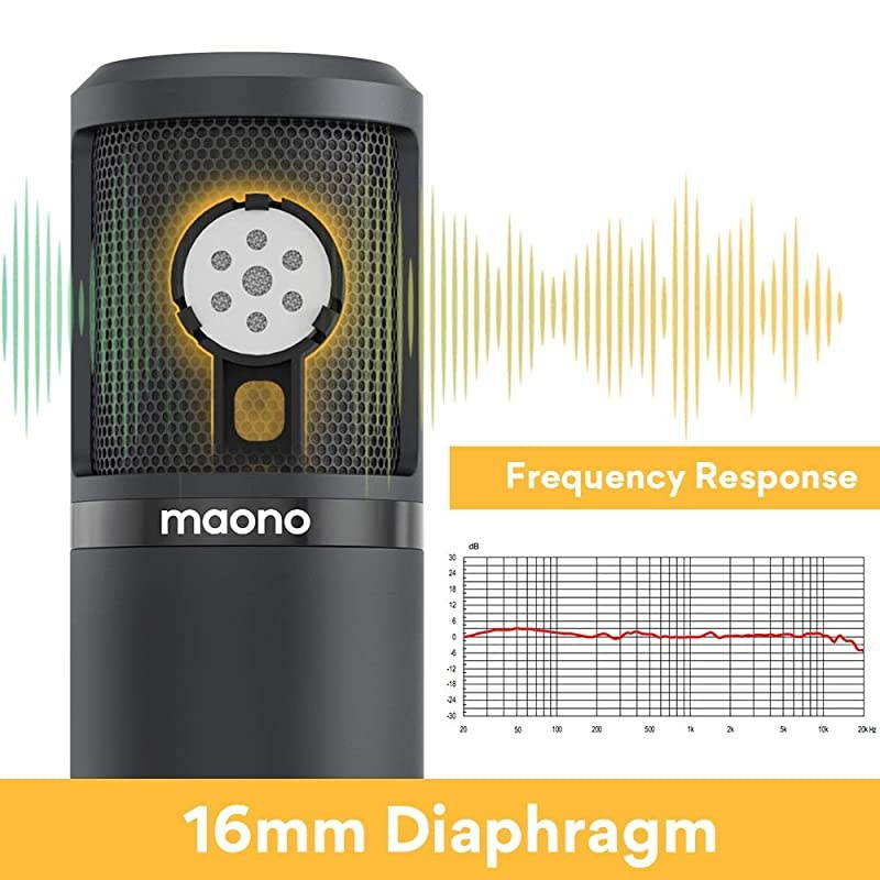 XLR Condenser Microphone Kit  AU-PM320S Professional Cardioid Vocal Studio Recording Mic for Streaming, Voice Over, Vocal, Home-Studio