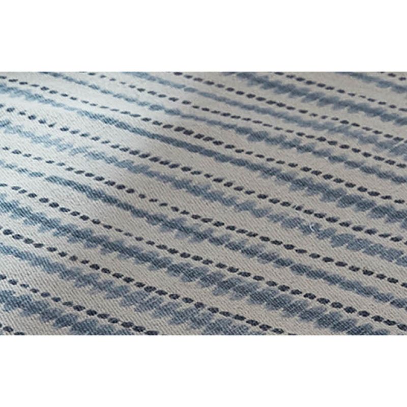 2'x6' Rectangle Hand Made Woven Cotton Runner Blue - Split-P