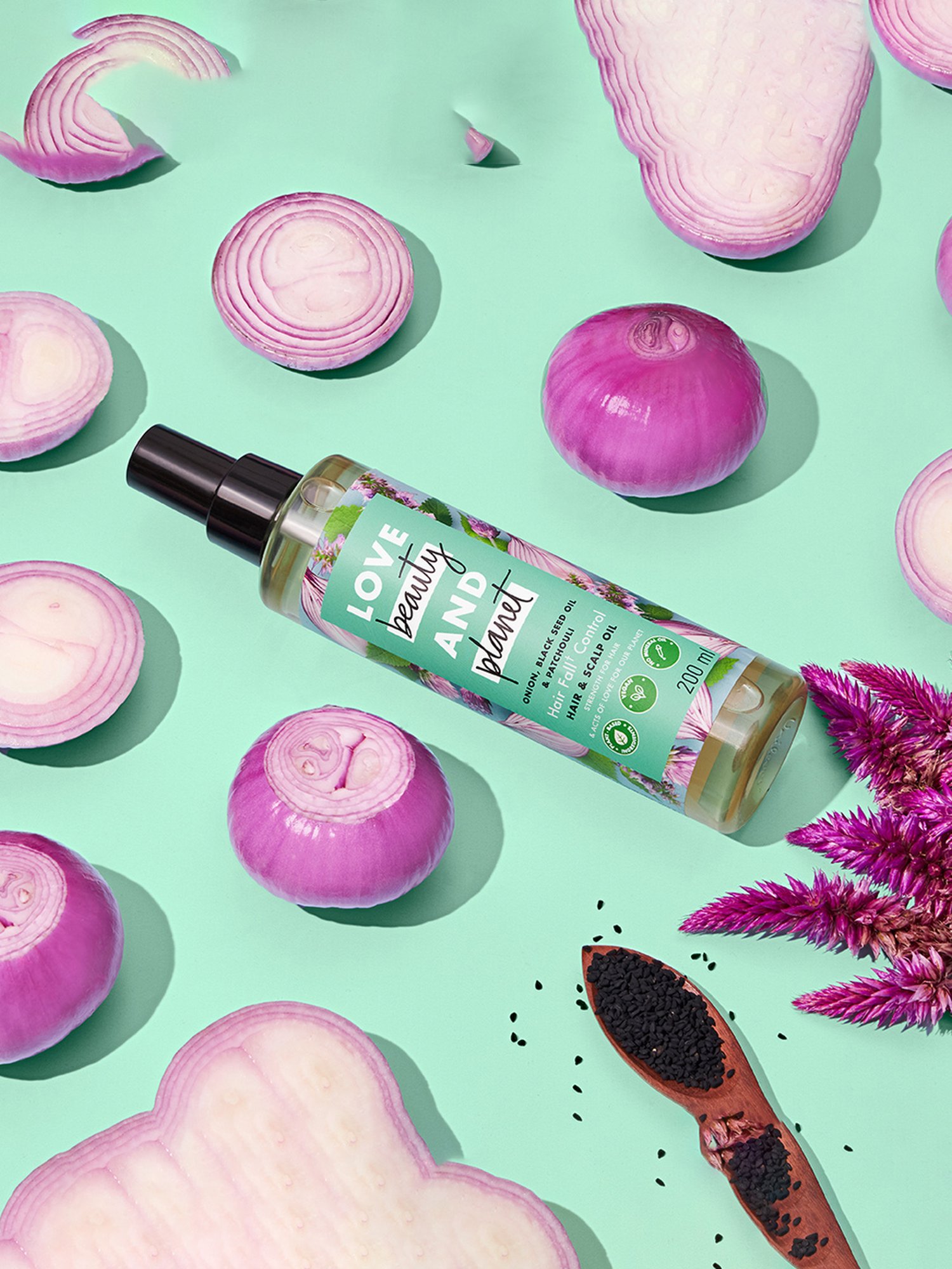 Love Beauty & Planet Onion, Black Seed Oil & Patchouli Hair Oil - 200 ml