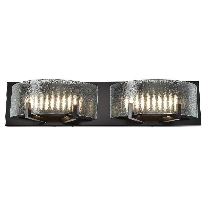 5" Firefly LED Medium Bath Fixture Warm Bronze/Micro-Texture Glass - Varaluz