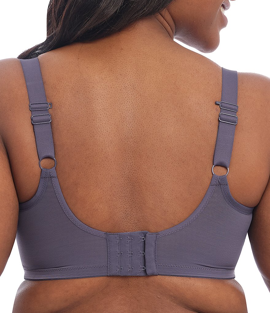 Elomi Plus Matilda Embroidered Sheer Plunge Convertible U-Back to Racerback Contour Wire Full-Busted Bra