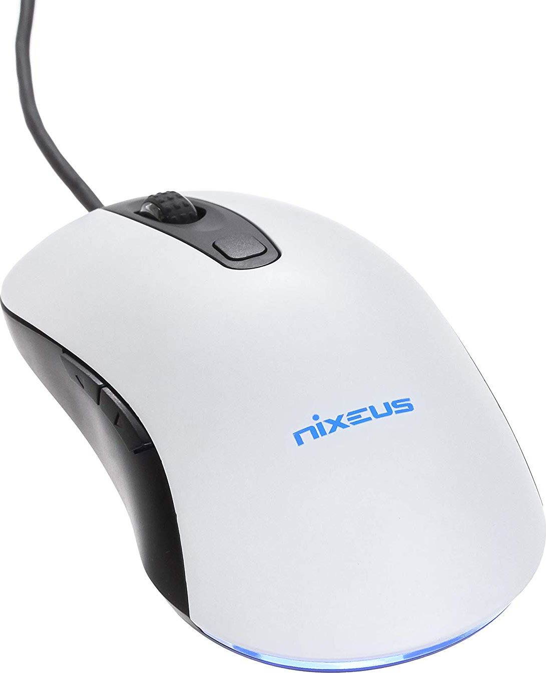 Nixeus REVEL REV-MW17 Gaming Mouse 12000 DPI Optical Gaming Sensor (Matte White)