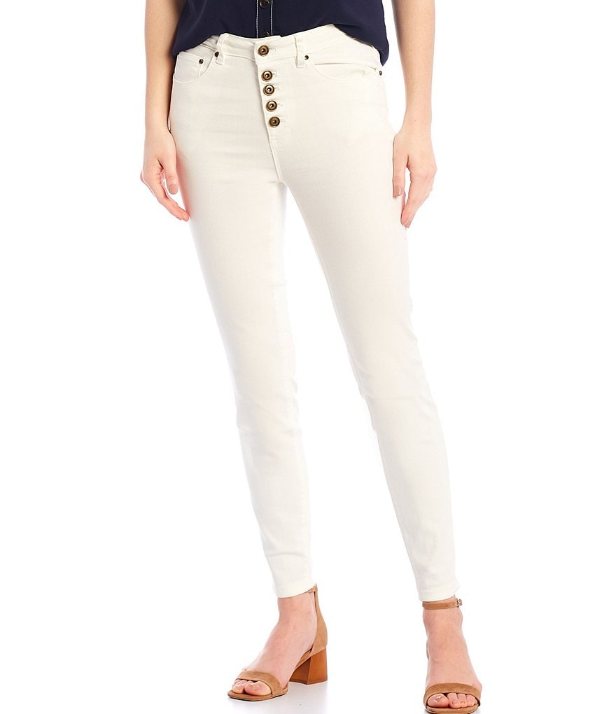 A Loves A Button Up Skinny Denim Jeans