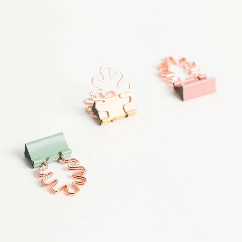 U Brands 6ct Palm Shaped Binder Clips