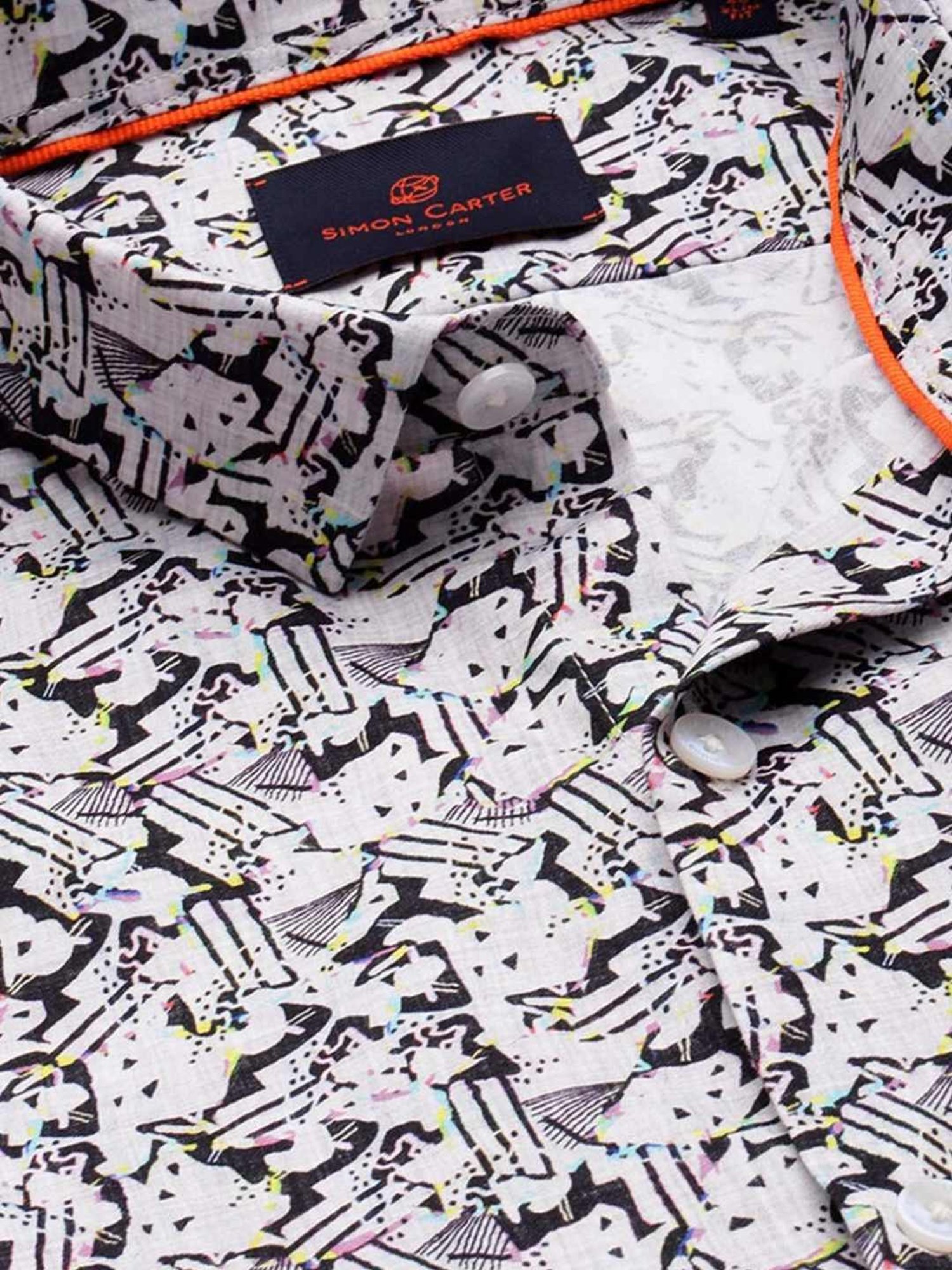 Simon Carter London Multicolor Printed Slim Fit Shirt