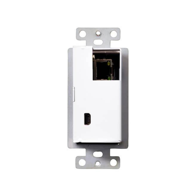 AVPro Edge AC-CXWP-MDP-T 4K Mini DP/HDMI/HDBaseT Single Gang Decora Wall Plate Extender (Transmitter)/White