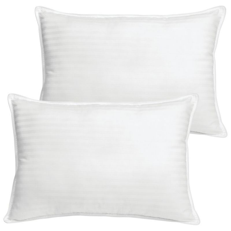 mDesign King Gel Pillow Set - Hypoallergenic, 2 Pack - Optic White