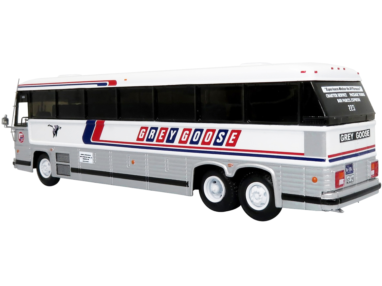 MCI Classic City Bus Plain White "Vintage Bus & Motorcoach Collection" 1/87 Diecast Model by Iconic Replicas