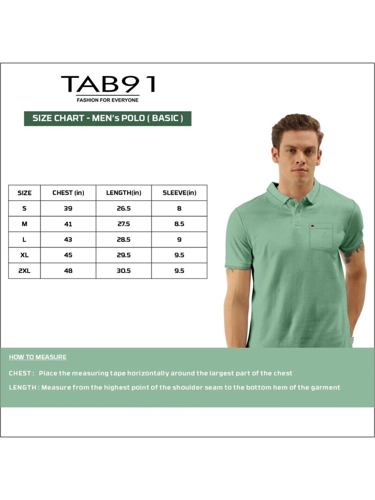 Tab91 Mint Green Regular Fit Polo T-Shirts