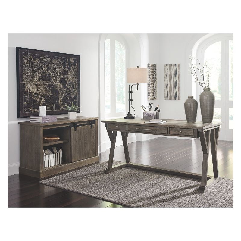 Luxenford Large Credenza Taupe - Signature Design by Ashley