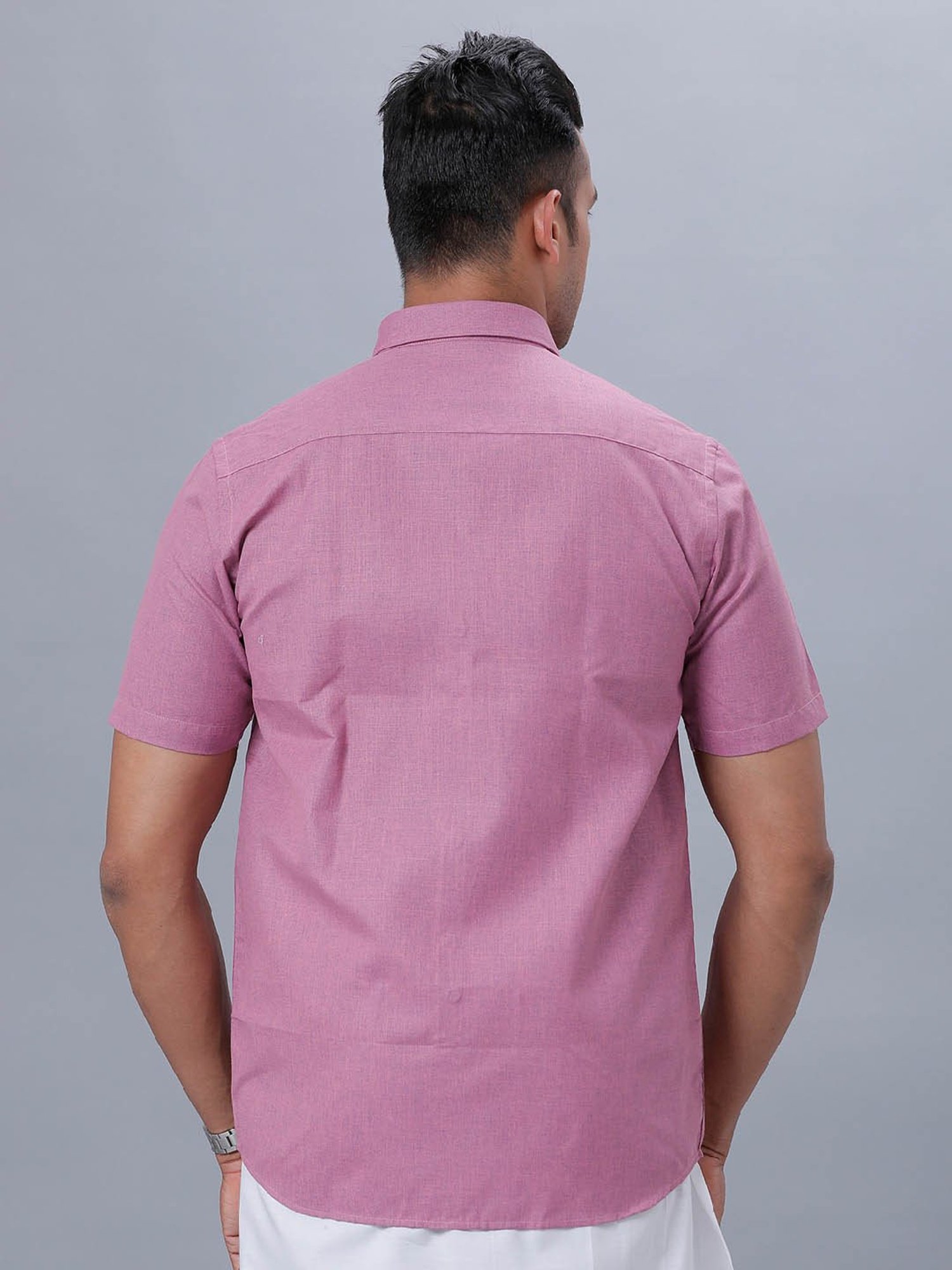 Ramraj Purple Regular Fit Shirt