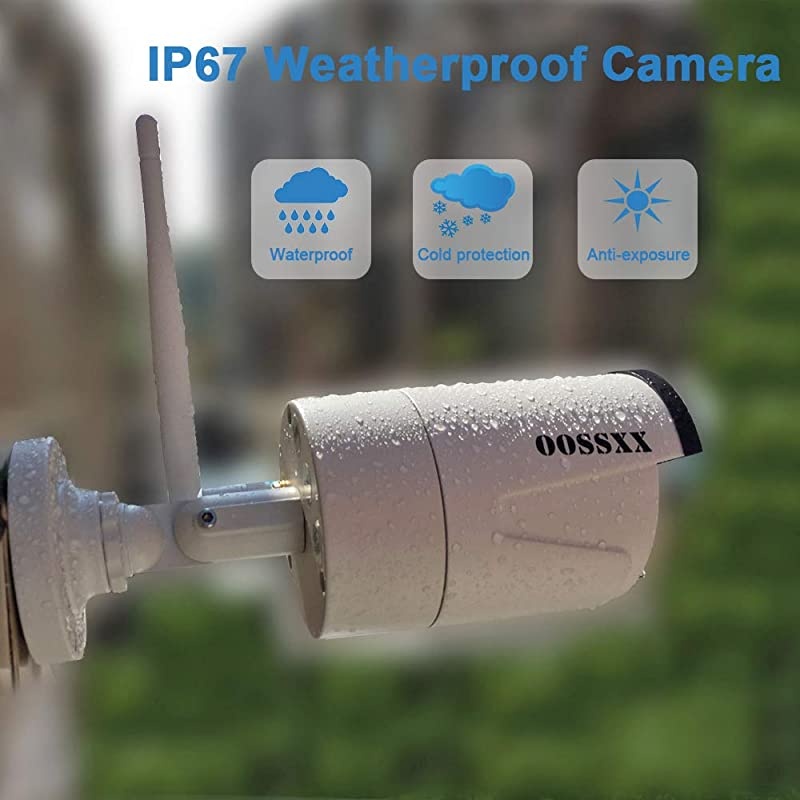 Days Storage&Expandable 8CH]Wireless NVR Security Camera System Outdoor With 2TB Hard Drive ,Wireless CCTV Video Surveillance Wifi Camera Systems With DVR,4Pcs 1080P Wireless IP Cameras with Audio