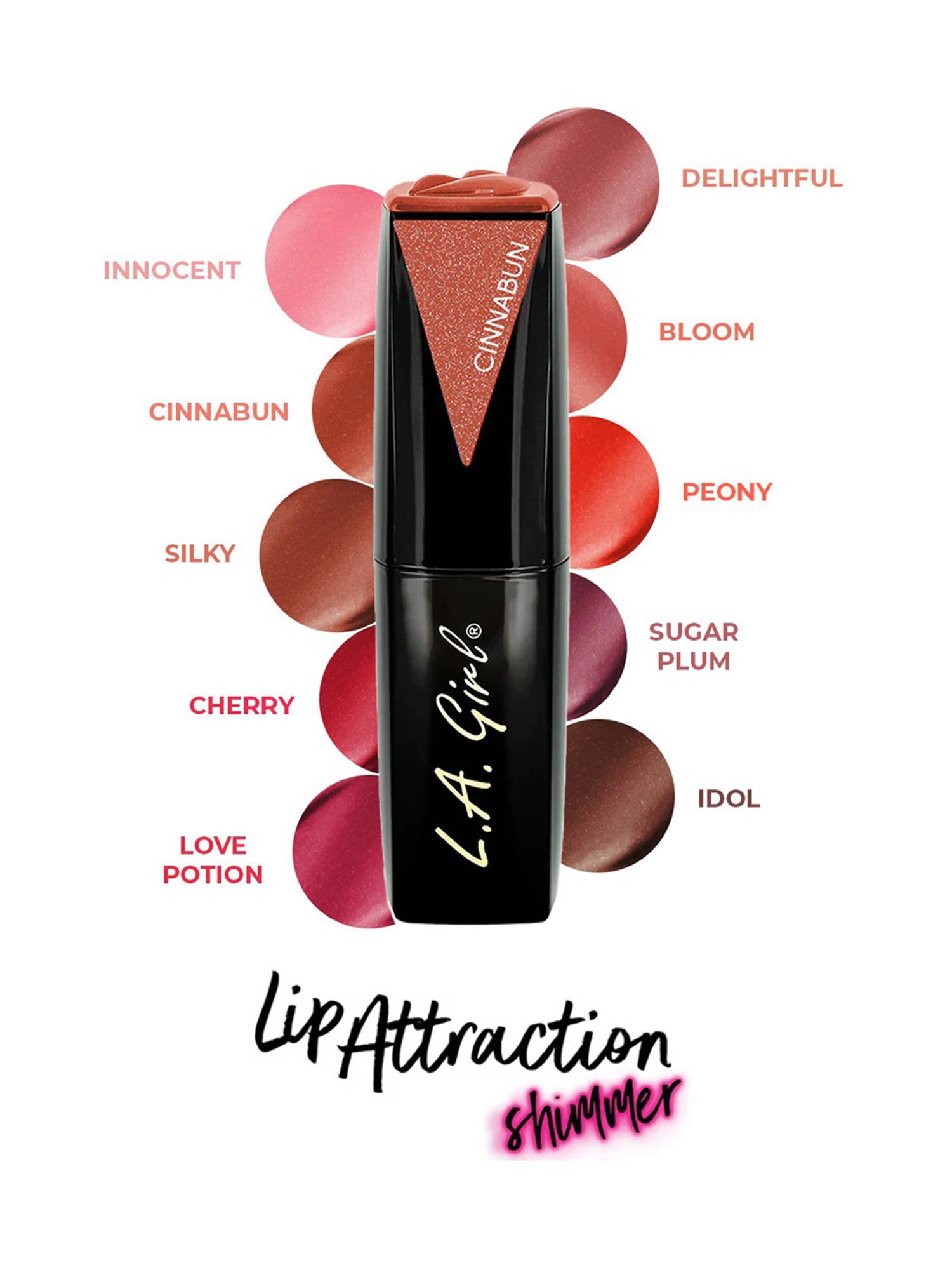L.A. Girl Lip Attraction Lipstick Cinnabun - 3.2 gm