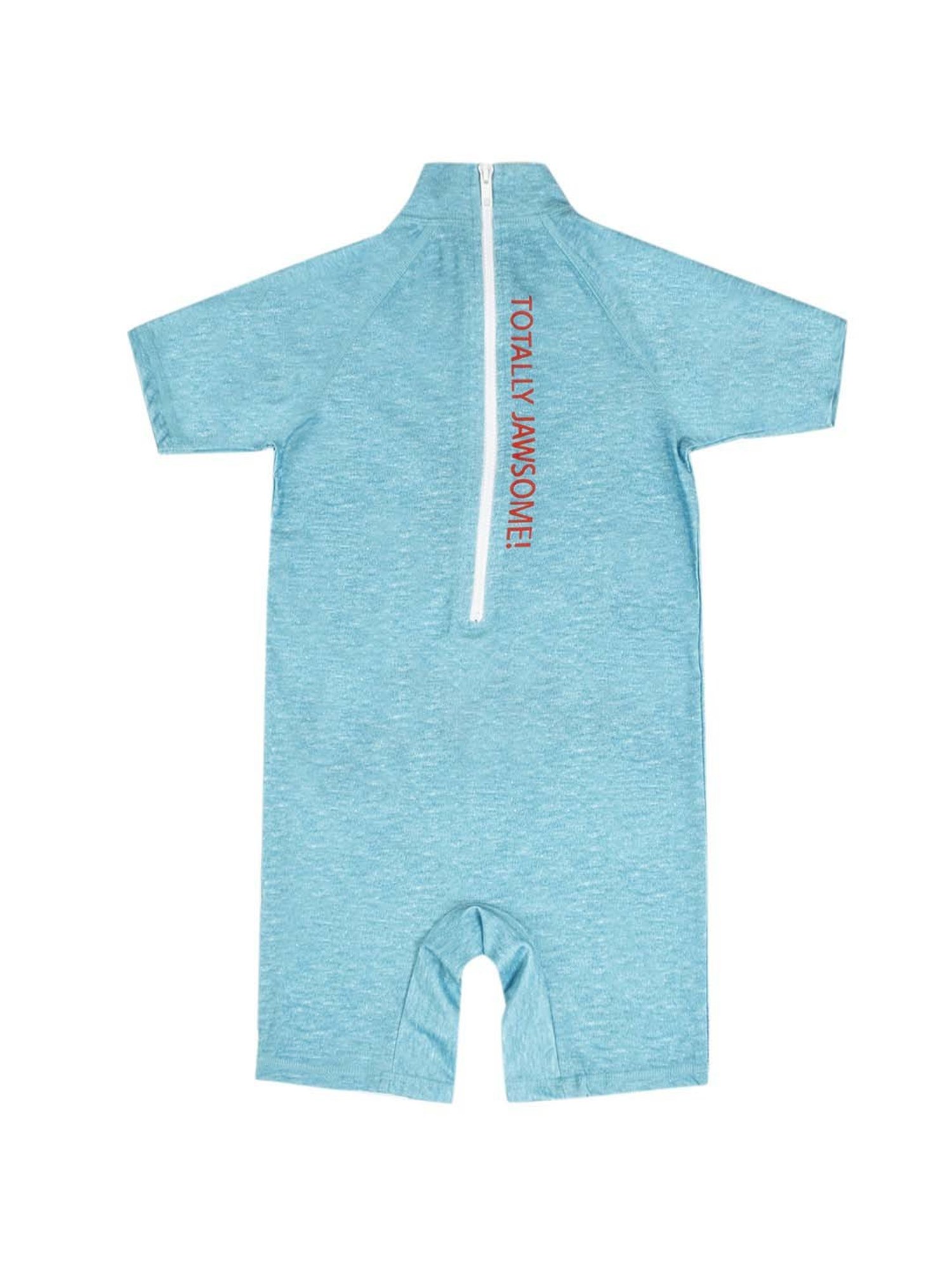 Baby Moo Kids Green Printed Swimming Costume