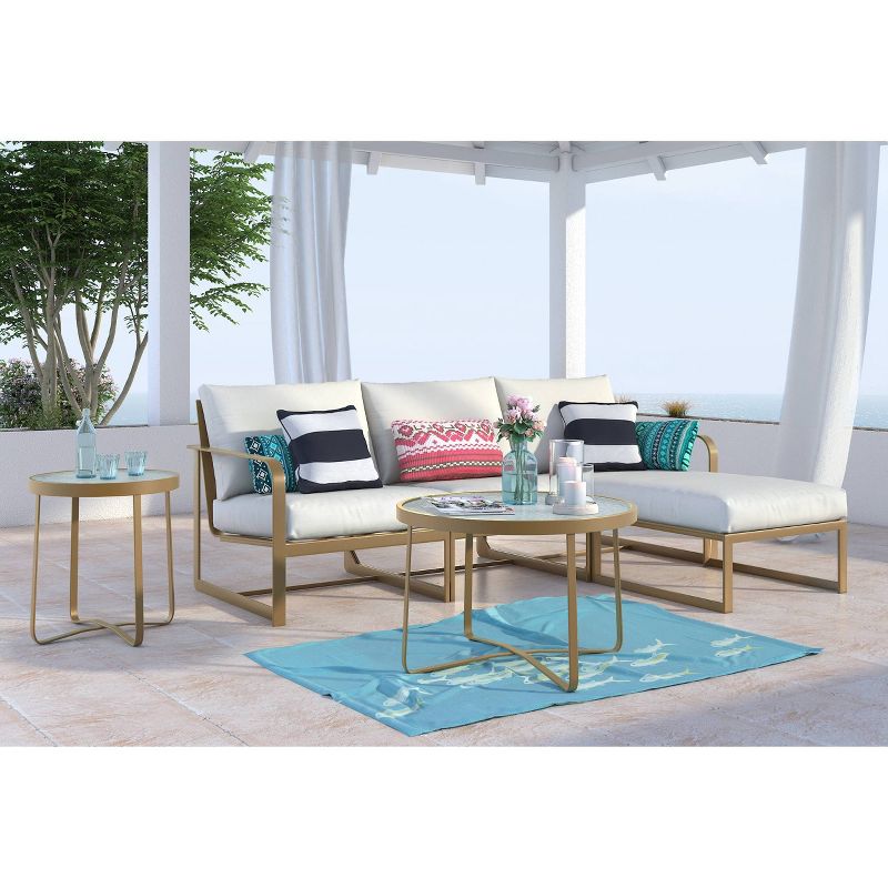 Mirabelle Outdoor Coffee Table - French Gold - Adore Decor