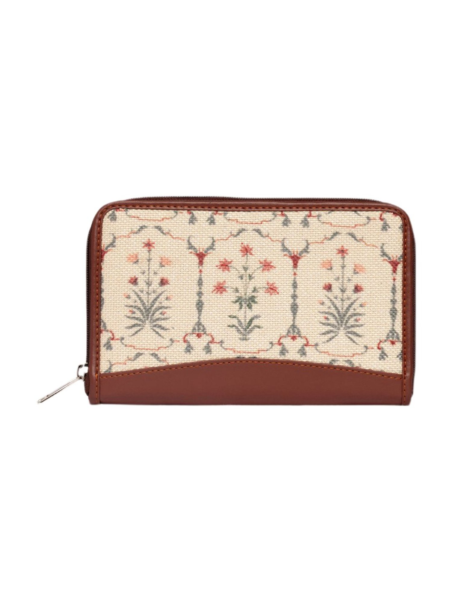 ZOUK Taj Nakashi Multicolor Printed Zip Around Wallet for Women