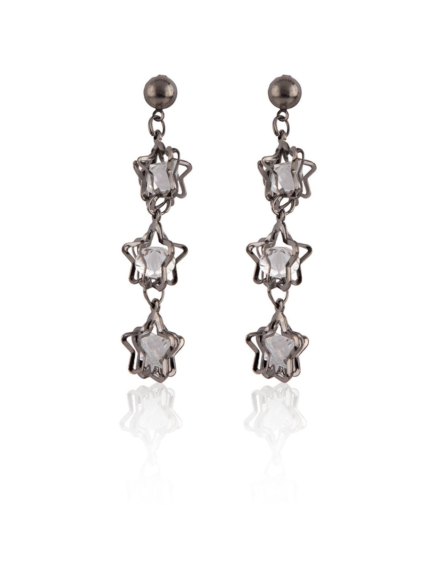 Prita by Priyaasi Stone Studded Dangler Earrings - Set of 2