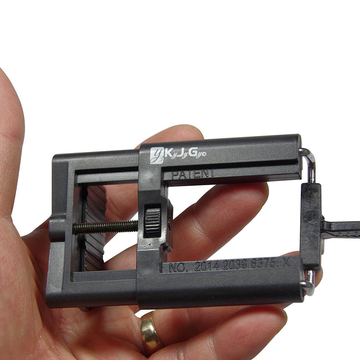 Cell Phone Tripod Mount for iPhone, Samsung, LG, HTC, Huawei. Sturdy Universal Smartphone Holder Attaches Instantly to Tripod, Monopod Selfie Stick. Free Bonus: Micro Fibre Cleaning Cloth.