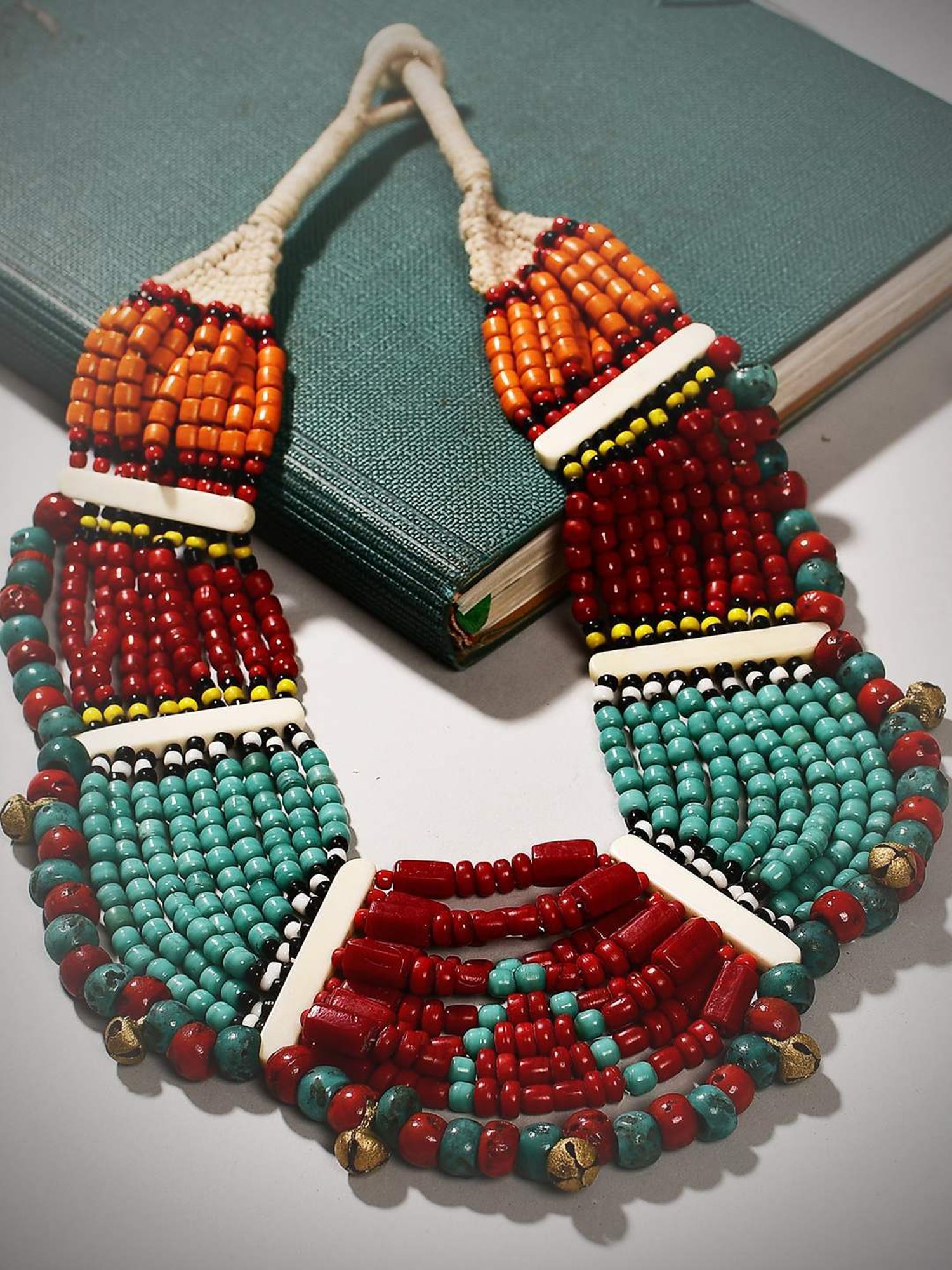 Imli Street Multicolor Vintage Naga Beaded Tribal Necklace