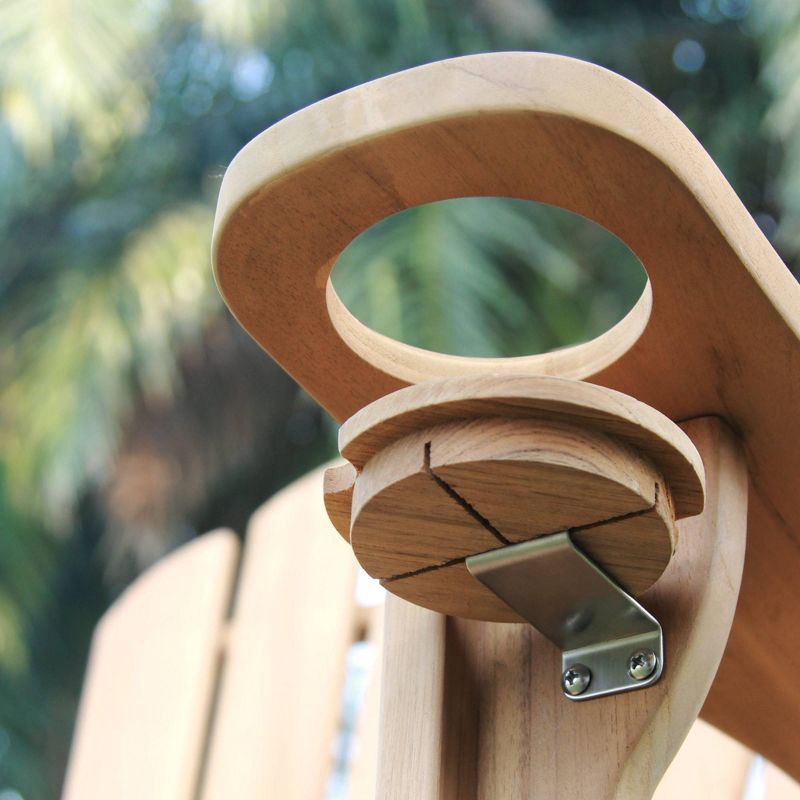 Sherwood Oversized Adirondack Chair with Cup Holder - Teak - Cambridge Casual