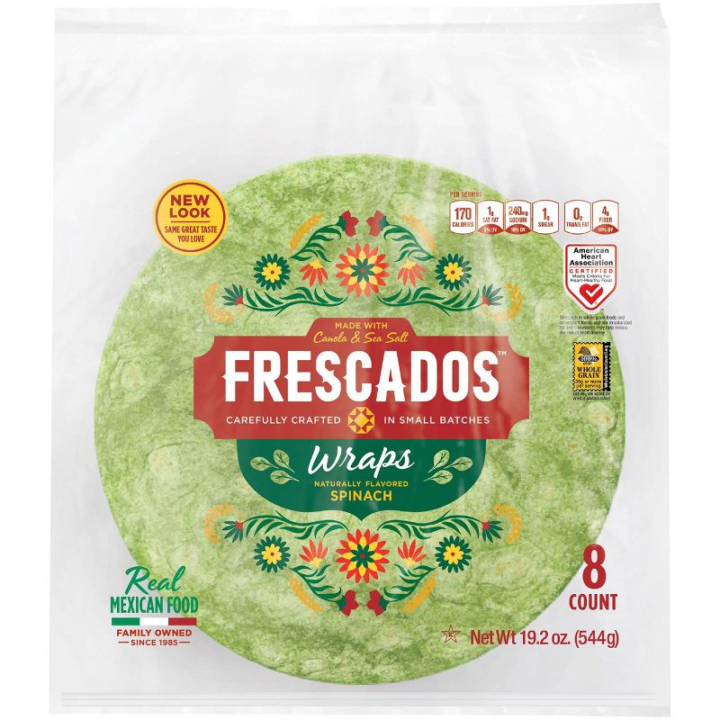 Frescado Spinach Wraps - 8ct/19.2oz