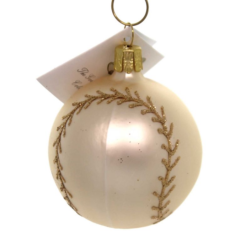 Golden Bell Collection 2.75" Baseball Gold Stitching Ornament Czech Sport  -  Tree Ornaments