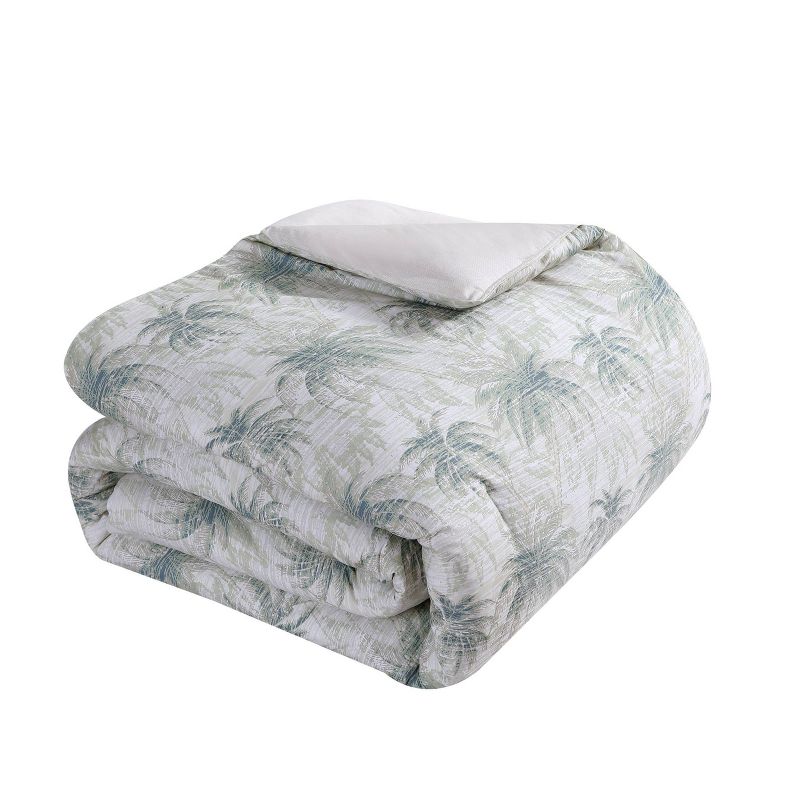 King Distressed Palm Comforter & Sham Set Green - Tommy Bahama
